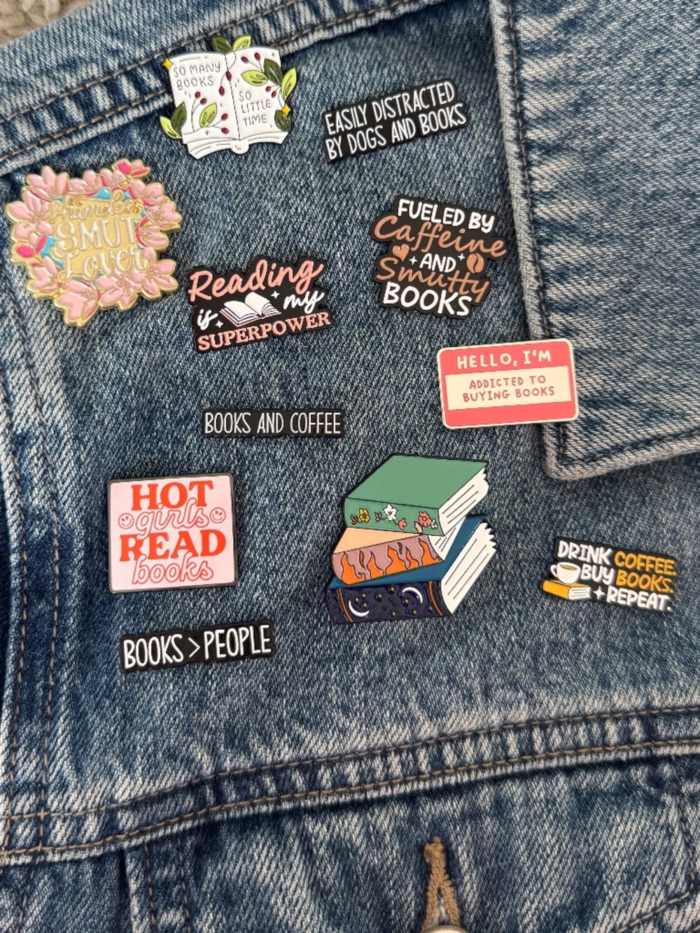 Book Lover Enamel Pin | Reader Gift | Bookworm Library Lapel Pin
